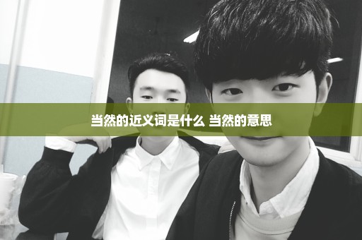 当然的近义词是什么 当然的意思