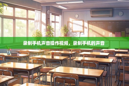 录制手机声音操作视频，录制手机的声音 