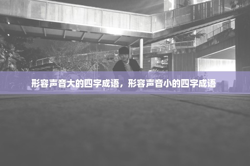 形容声音大的四字成语，形容声音小的四字成语 