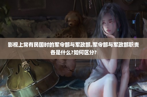 影视上常有民国时的军令部与军政部,军令部与军政部职责各是什么?如何区分?