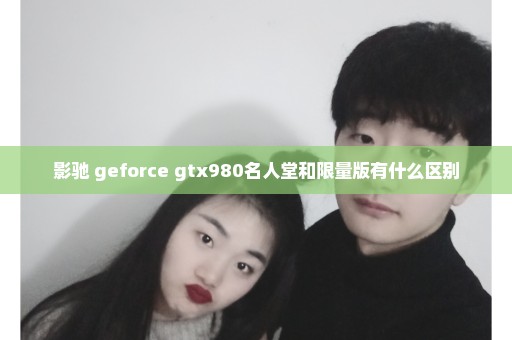 影驰 geforce gtx980名人堂和限量版有什么区别