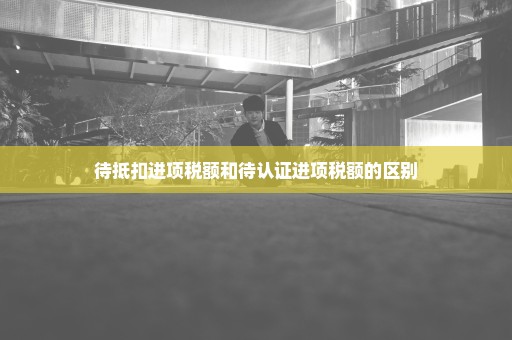 待抵扣进项税额和待认证进项税额的区别