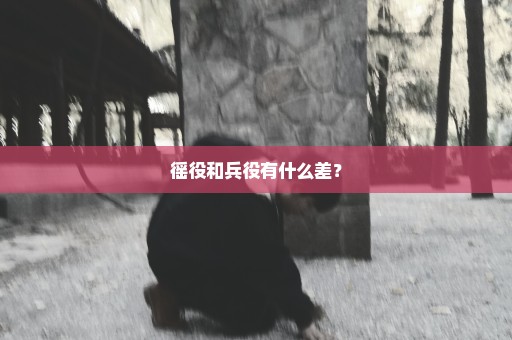 徭役和兵役有什么差？
