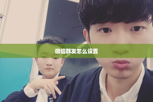 微信群发怎么设置