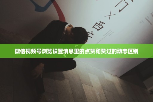 微信视频号浏览设置消息里的点赞和赞过的动态区别