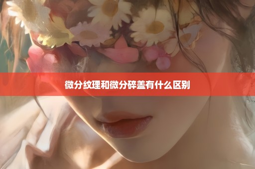 微分纹理和微分碎盖有什么区别