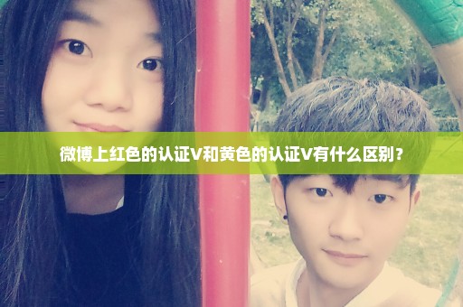 微博上红色的认证V和黄色的认证V有什么区别？