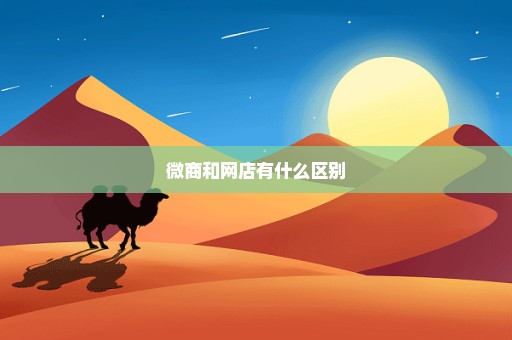 微商和网店有什么区别
