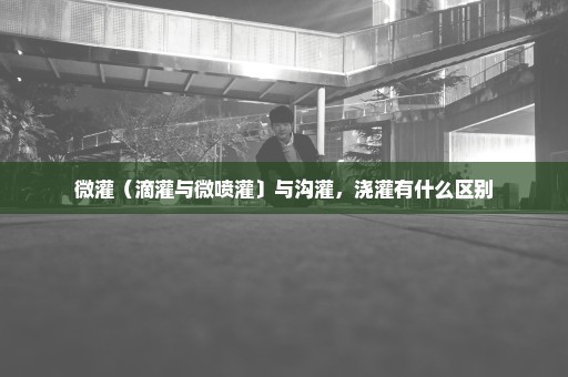 微灌（滴灌与微喷灌〕与沟灌，浇灌有什么区别