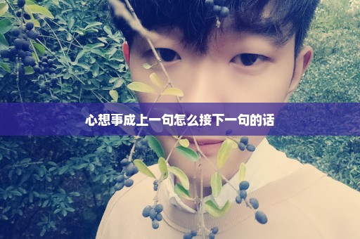 心想事成上一句怎么接下一句的话