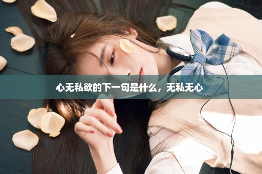 心无私欲的下一句是什么，无私无心 