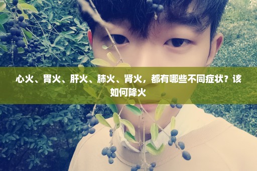 心火、胃火、肝火、肺火、肾火，都有哪些不同症状？该如何降火