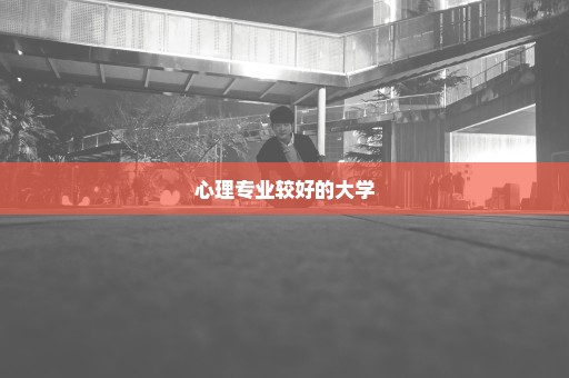 心理专业较好的大学