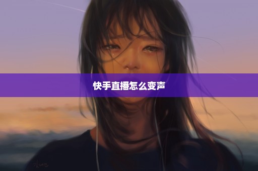 快手直播怎么变声