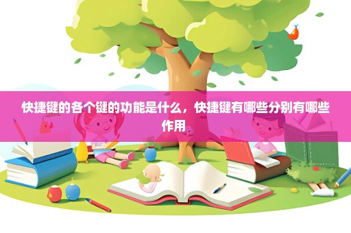 快捷键的各个键的功能是什么，快捷键有哪些分别有哪些作用 