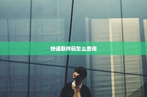 快递取件码怎么查询