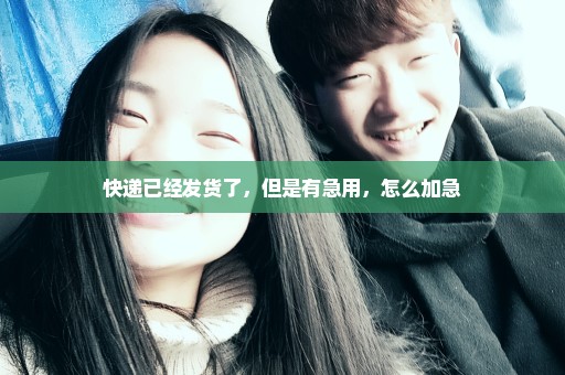 快递已经发货了，但是有急用，怎么加急
