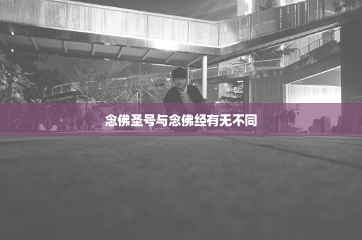 念佛圣号与念佛经有无不同