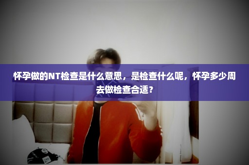 怀孕做的NT检查是什么意思，是检查什么呢，怀孕多少周去做检查合适？