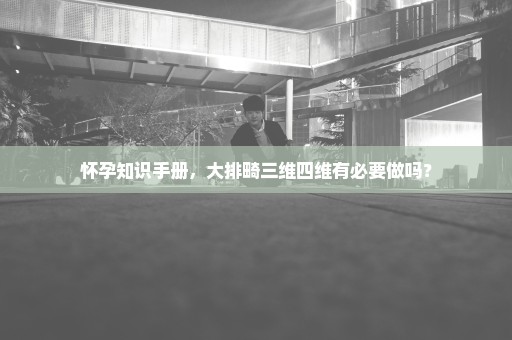 怀孕知识手册，大排畸三维四维有必要做吗？