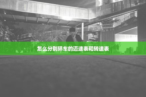 怎么分别轿车的迈速表和转速表