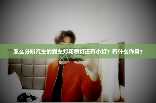 怎么分辨汽车的刹车灯和雾灯还有小灯？有什么作用？