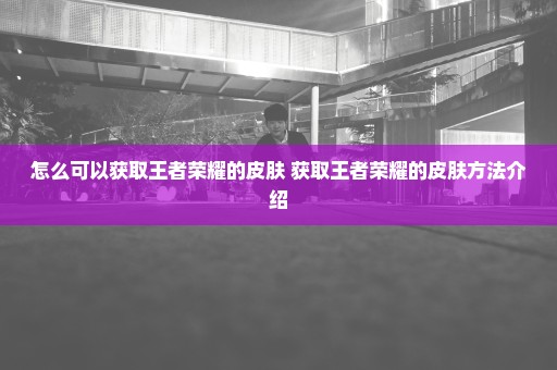 怎么可以获取王者荣耀的皮肤 获取王者荣耀的皮肤方法介绍