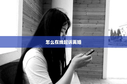 怎么在线起诉离婚