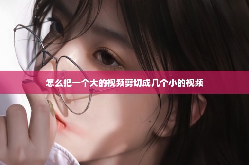 怎么把一个大的视频剪切成几个小的视频
