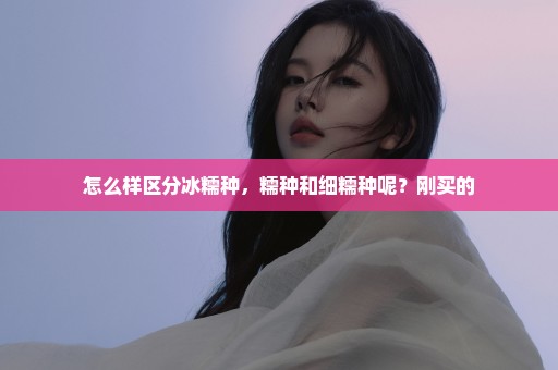 怎么样区分冰糯种，糯种和细糯种呢？刚买的