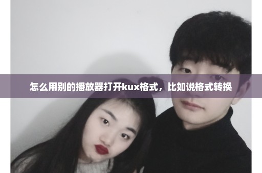 怎么用别的播放器打开kux格式，比如说格式转换