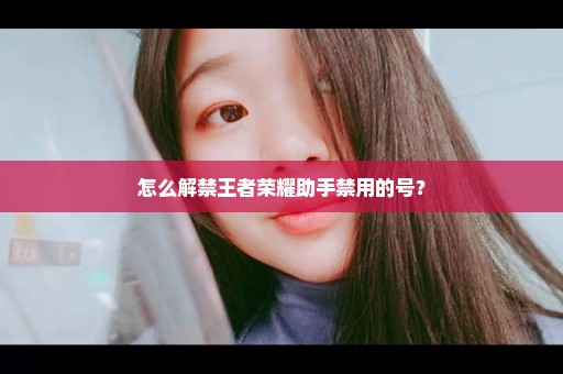 怎么解禁王者荣耀助手禁用的号？