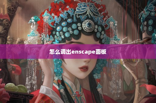 怎么调出enscape面板