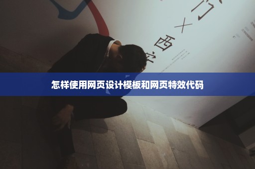 怎样使用网页设计模板和网页特效代码