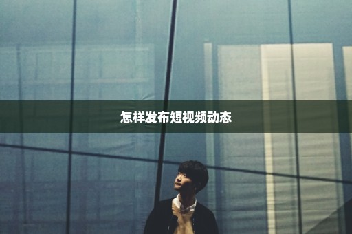 怎样发布短视频动态