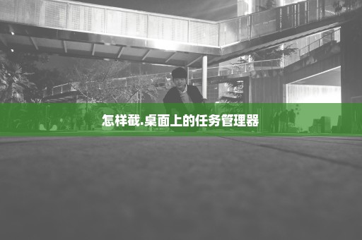 怎样截.桌面上的任务管理器