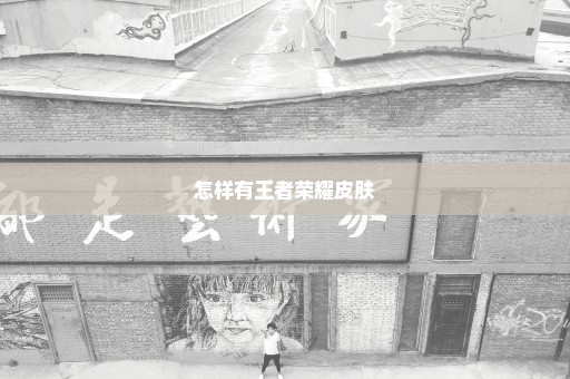 怎样有王者荣耀皮肤