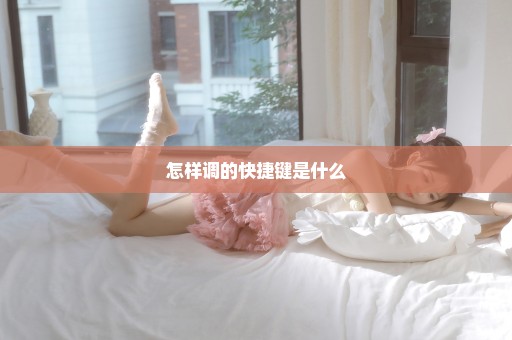 怎样调的快捷键是什么