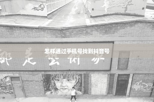 怎样通过手机号找到抖音号