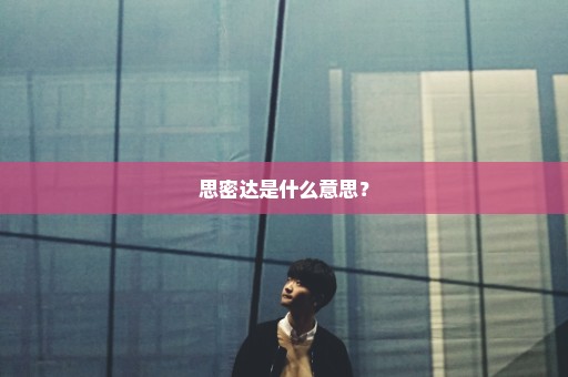 思密达是什么意思？