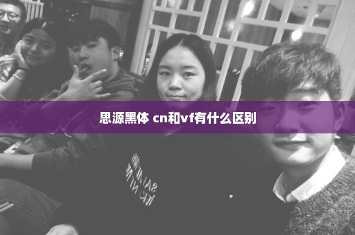 思源黑体 cn和vf有什么区别