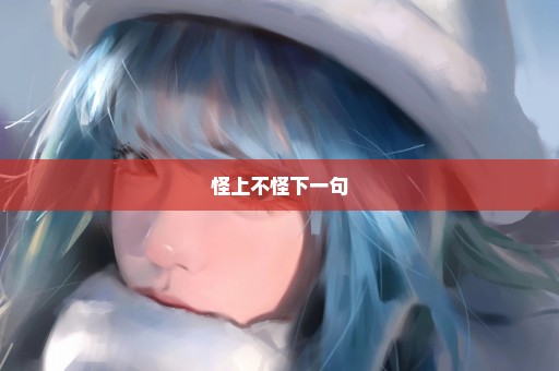 怪上不怪下一句