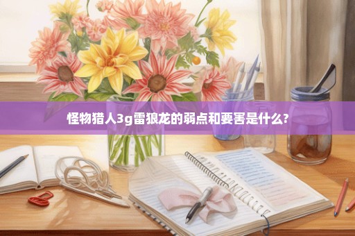 怪物猎人3g雷狼龙的弱点和要害是什么?