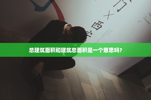 总建筑面积和建筑总面积是一个意思吗？