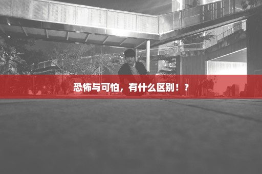 恐怖与可怕，有什么区别！？
