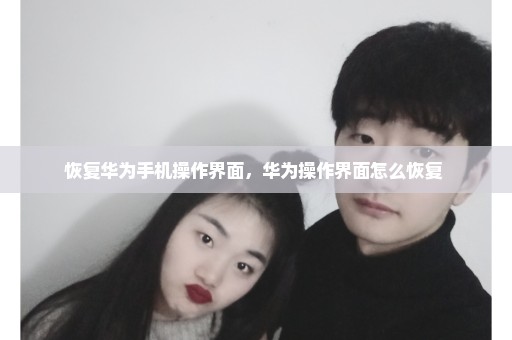 恢复华为手机操作界面，华为操作界面怎么恢复 