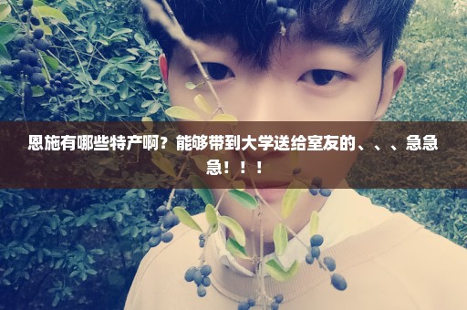 恩施有哪些特产啊？能够带到大学送给室友的、、、急急急！！！