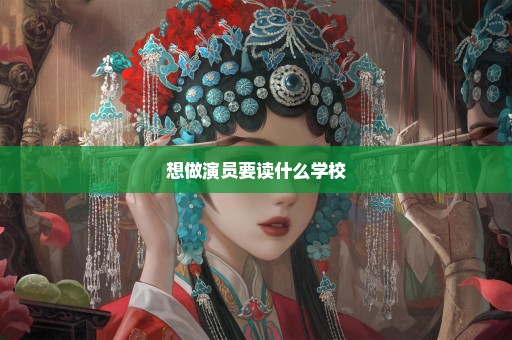 想做演员要读什么学校