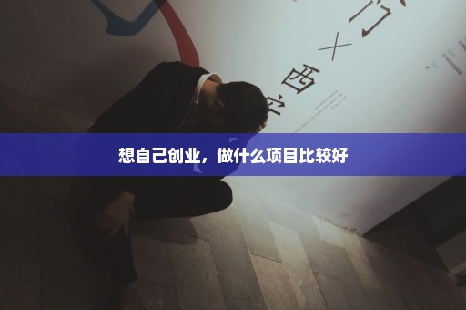 想自己创业，做什么项目比较好