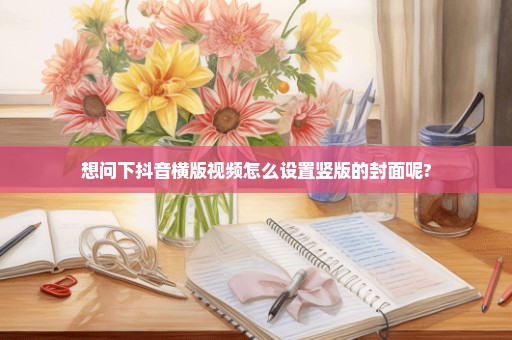 想问下抖音横版视频怎么设置竖版的封面呢?